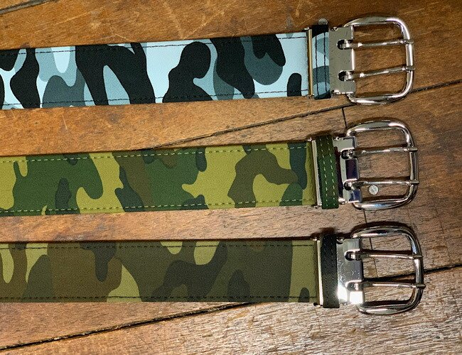 楽天市場】【Wピンベルト】 迷彩柄ベルト 40ミリ幅 ダブルピンベルト