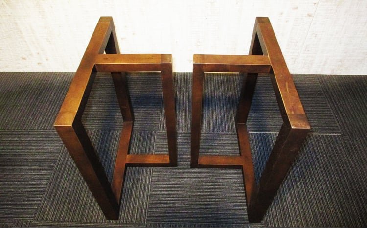 904 【ブビンガ】 一枚板 ダイニングテーブル＋脚 1セット 家具 机