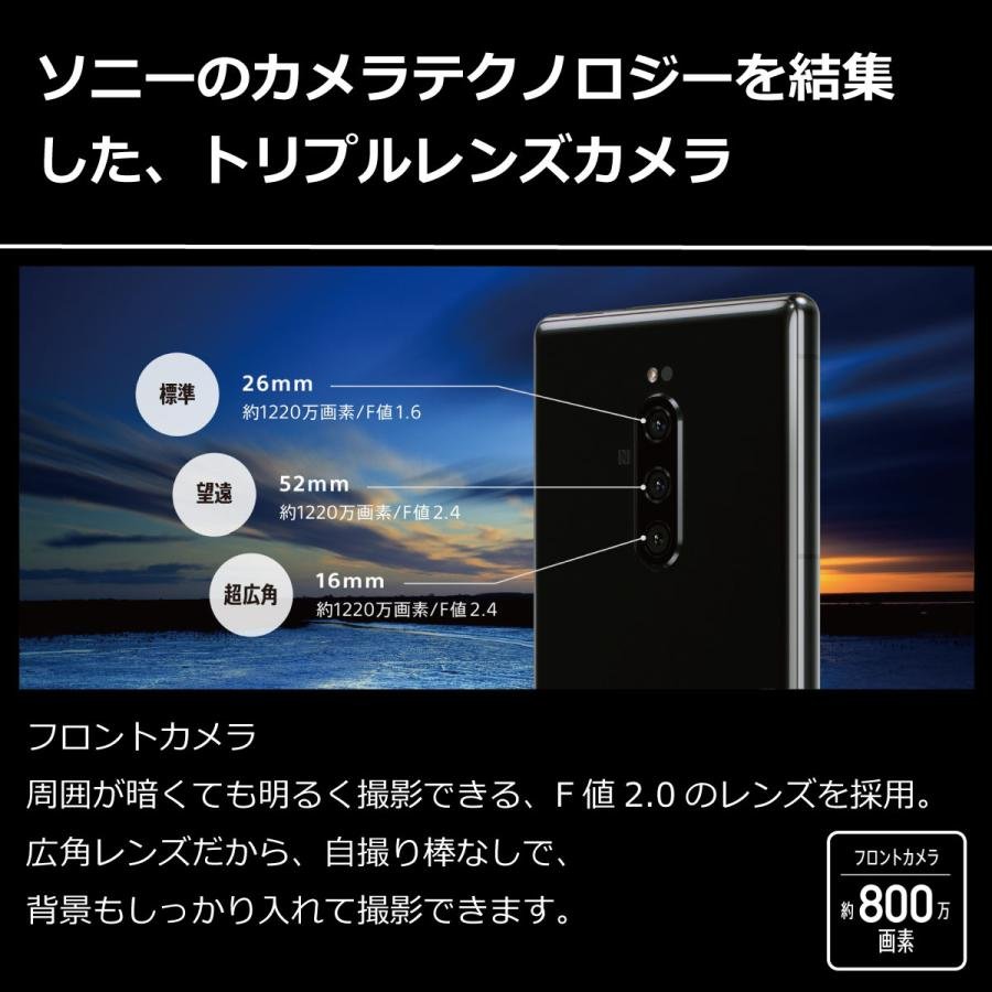 Xperia 1 【中古】SIMロック解除済み SIMフリー SO-03L android11