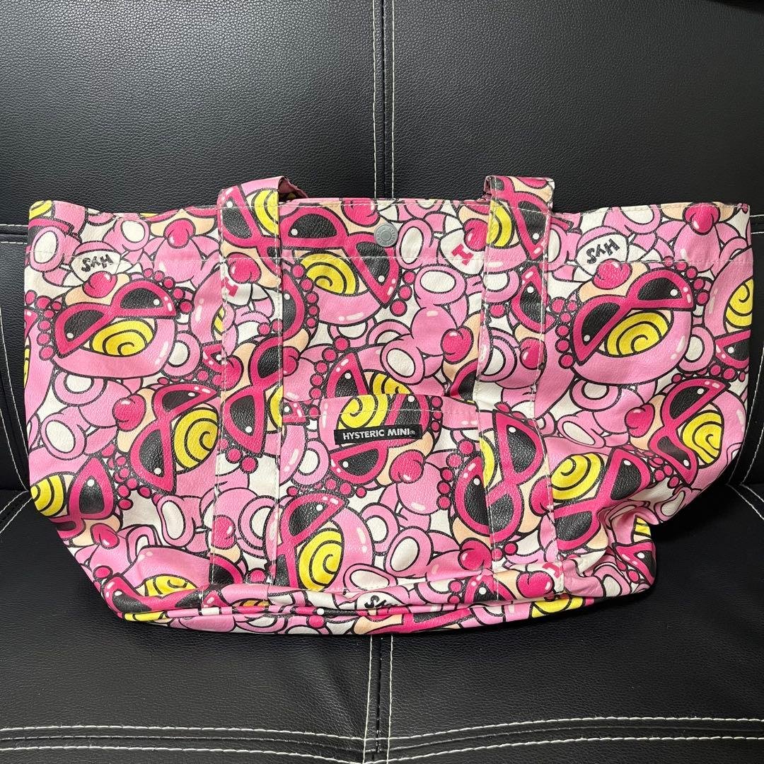 ヒスミニ　テディ　 マザーズバッグ HYSTERIC MINI - ヒスミニ☆正規品☆新品☆レザー調☆トートバッグ