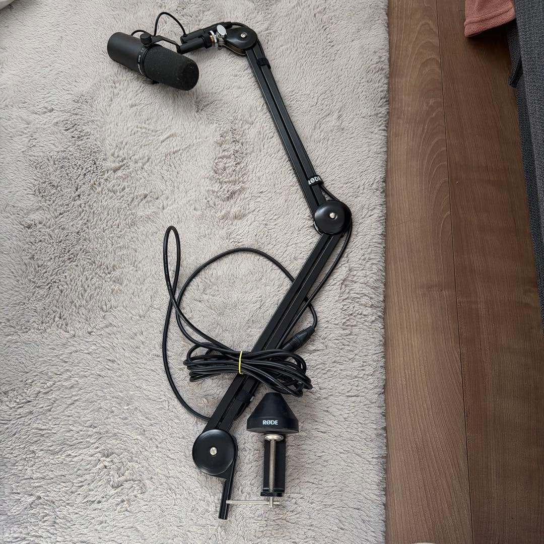 SHURE SM7B マイク + RODE アームスタンド Shure mv88、sm7b、mv7、mv7x、sm58、sm57、マイクブームアーム