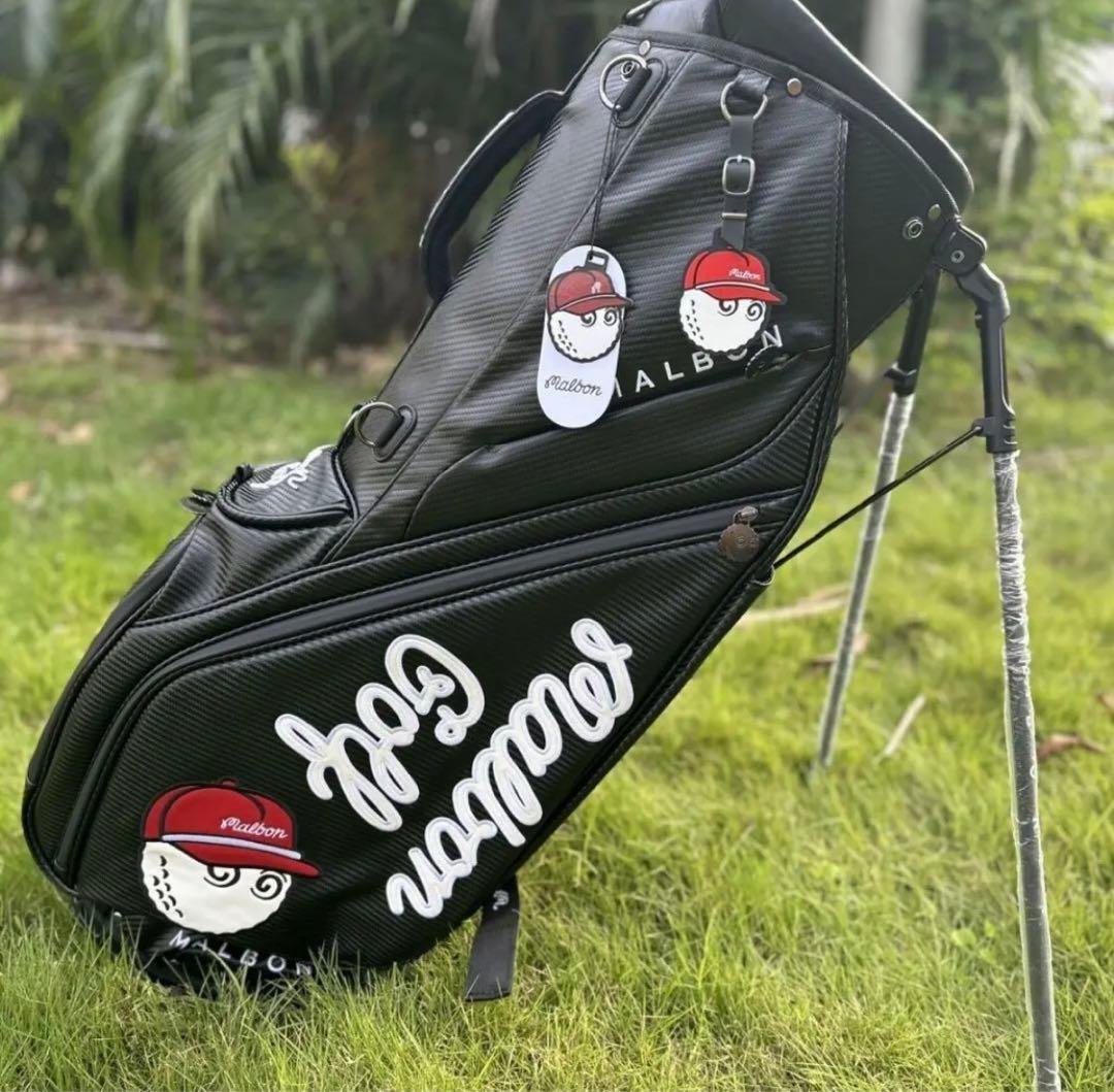 マルボン   キャディバッグ ス ゴルフ マルボン Malbon Golf キャディバッグ Evergreen Stand Bag ブラック 5